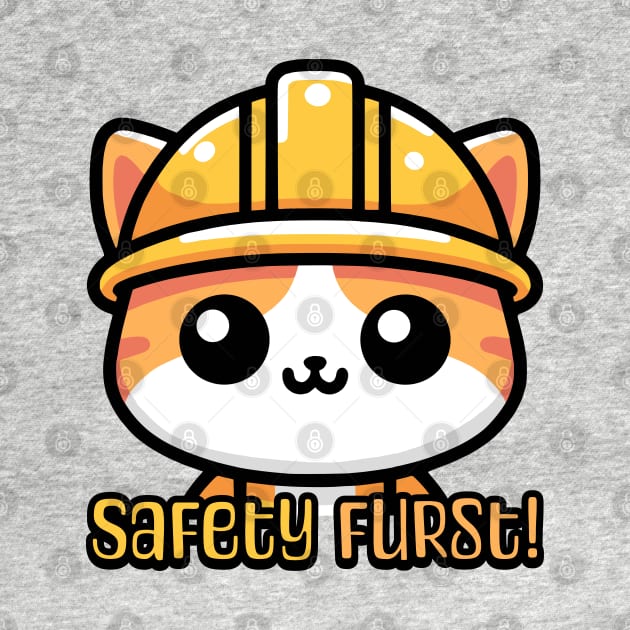 Safety Furst! Cute Osha Cat Pun by Cute And Punny